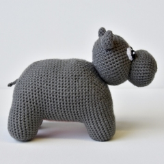 Hippo amigurumi pattern by The Flying Dutchman Crochet Design