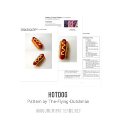Hotdog  amigurumi pattern by The Flying Dutchman Crochet Design