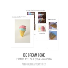 Ice Cream Cone amigurumi pattern by The Flying Dutchman Crochet Design