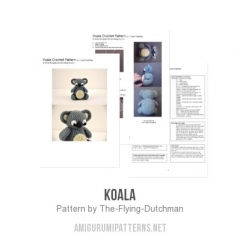 Koala amigurumi pattern by The Flying Dutchman Crochet Design