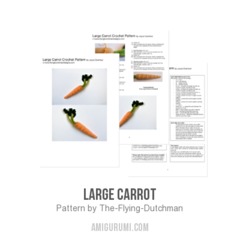 Large Carrot amigurumi pattern by The Flying Dutchman Crochet Design
