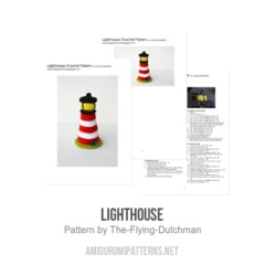 Lighthouse amigurumi pattern by The Flying Dutchman Crochet Design