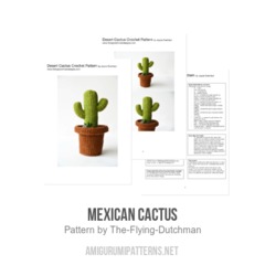 Mexican Cactus amigurumi pattern by The Flying Dutchman Crochet Design