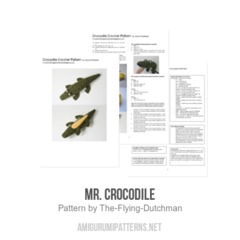 Mr. Crocodile amigurumi pattern by The Flying Dutchman Crochet Design