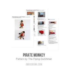 Pirate Monkey amigurumi pattern by The Flying Dutchman Crochet Design