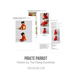 Pirate Parrot amigurumi pattern by The Flying Dutchman Crochet Design