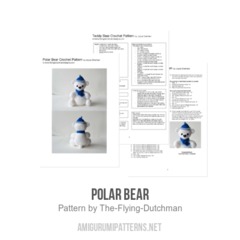 Polar Bear amigurumi pattern by The Flying Dutchman Crochet Design