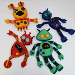 Rainbow Robots Set amigurumi pattern by The Flying Dutchman Crochet Design