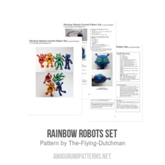 Rainbow Robots Set amigurumi pattern by The Flying Dutchman Crochet Design