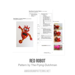 Red Robot amigurumi pattern by The Flying Dutchman Crochet Design