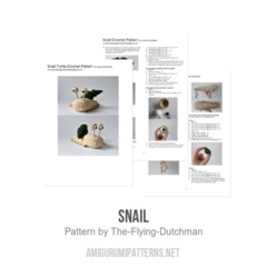 Snail amigurumi pattern by The Flying Dutchman Crochet Design