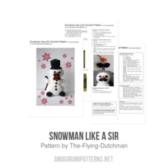 Snowman Like A Sir amigurumi pattern by The Flying Dutchman Crochet Design
