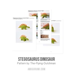 Stegosaurus Dinosaur amigurumi pattern by The Flying Dutchman Crochet Design