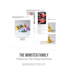 The Monster Family amigurumi pattern by The Flying Dutchman Crochet Design