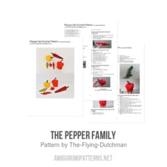 The Pepper Family amigurumi pattern by The Flying Dutchman Crochet Design