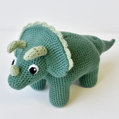 Triceratops Dinosaur amigurumi pattern by The Flying Dutchman Crochet Design