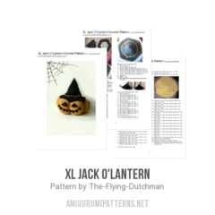 XL Jack O'Lantern amigurumi pattern by The Flying Dutchman Crochet Design