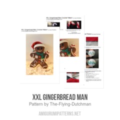 XXL Gingerbread Man amigurumi pattern by The Flying Dutchman Crochet Design