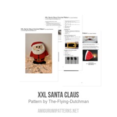 XXL Santa Claus amigurumi pattern by The Flying Dutchman Crochet Design