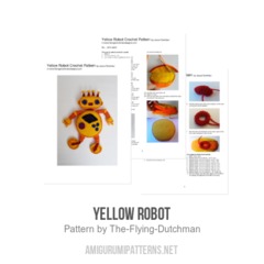 Yellow Robot amigurumi pattern by The Flying Dutchman Crochet Design
