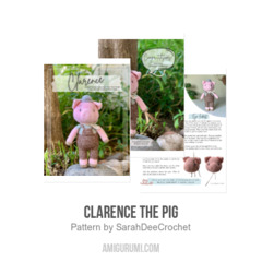 Clarence the Pig amigurumi pattern by SarahDeeCrochet