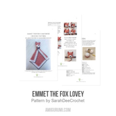 Emmet the Fox Lovey amigurumi pattern by SarahDeeCrochet