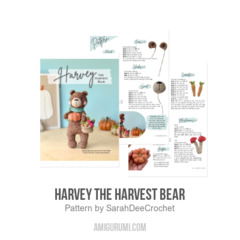 Harvey the Harvest Bear amigurumi pattern by SarahDeeCrochet