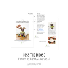 Hoss the Moose amigurumi pattern by SarahDeeCrochet