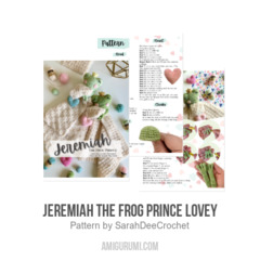 Jeremiah the Frog Prince Lovey amigurumi pattern by SarahDeeCrochet