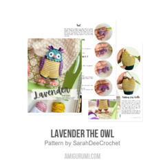 Lavender the Owl amigurumi pattern by SarahDeeCrochet