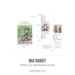 Mia Rabbit amigurumi pattern by SarahDeeCrochet