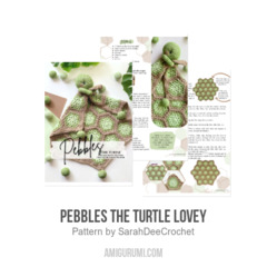 Pebbles the Turtle Lovey amigurumi pattern by SarahDeeCrochet