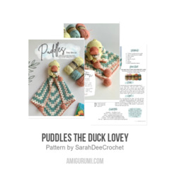 Puddles the Duck Lovey amigurumi pattern by SarahDeeCrochet