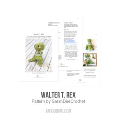 Walter T. rex amigurumi pattern by SarahDeeCrochet