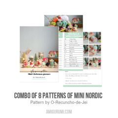 8 patterns of Mini Nordic Gnomes amigurumi pattern by O Recuncho de Jei