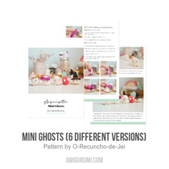 Mini Ghosts (6 different versions) amigurumi pattern by O Recuncho de Jei