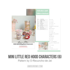6 Mini Little Red Hood Characters amigurumi pattern by O Recuncho de Jei