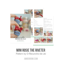 Mini Rosie the Riveter  amigurumi pattern by O Recuncho de Jei