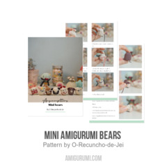Mini amigurumi bears  amigurumi pattern by O Recuncho de Jei