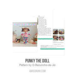 Punky the doll amigurumi pattern by O Recuncho de Jei