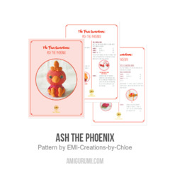 Ash the Phoenix amigurumi pattern by EMI Creations by Chloe