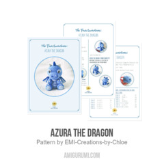 Azura the Dragon amigurumi pattern by EMI Creations by Chloe