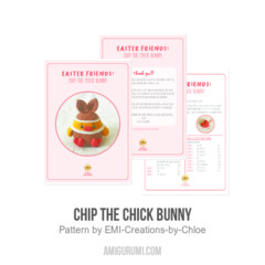 Chip the Chick Bunny amigurumi pattern by EMI Creations by Chloe