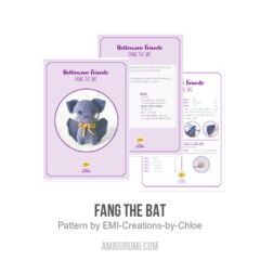 Fang the Bat amigurumi pattern by EMI Creations by Chloe