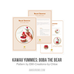 Kawaii Yummies: Boba the Bear amigurumi pattern by EMI Creations by Chloe