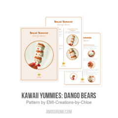 Kawaii Yummies: Dango Bears amigurumi pattern by EMI Creations by Chloe
