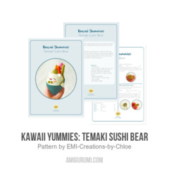 Kawaii Yummies: Temaki Sushi Bear amigurumi pattern by EMI Creations by Chloe