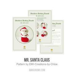 Mr. Santa Claus amigurumi pattern by EMI Creations by Chloe