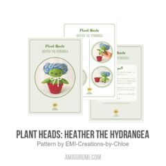 Plant Heads: Heather the Hydrangea amigurumi pattern by EMI Creations by Chloe