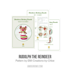 Rudolph the Reindeer amigurumi pattern by EMI Creations by Chloe